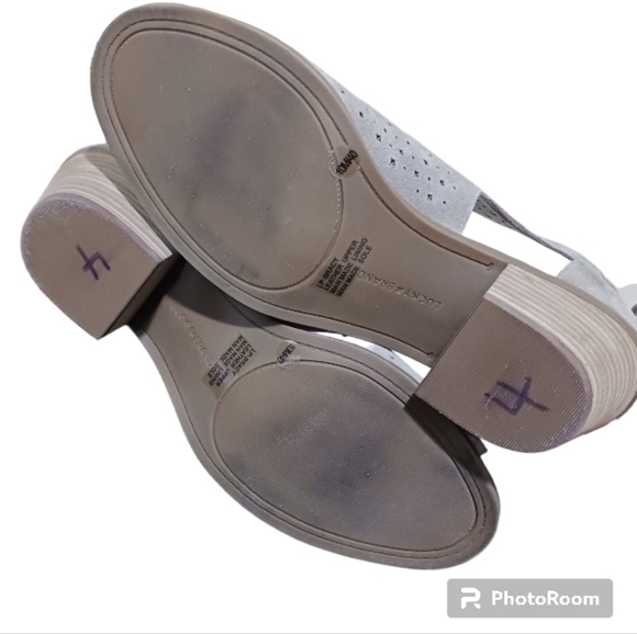 Lucky Brand Bracy Heel Peep Toe Cut Out Sandal - Picture 11 of 11